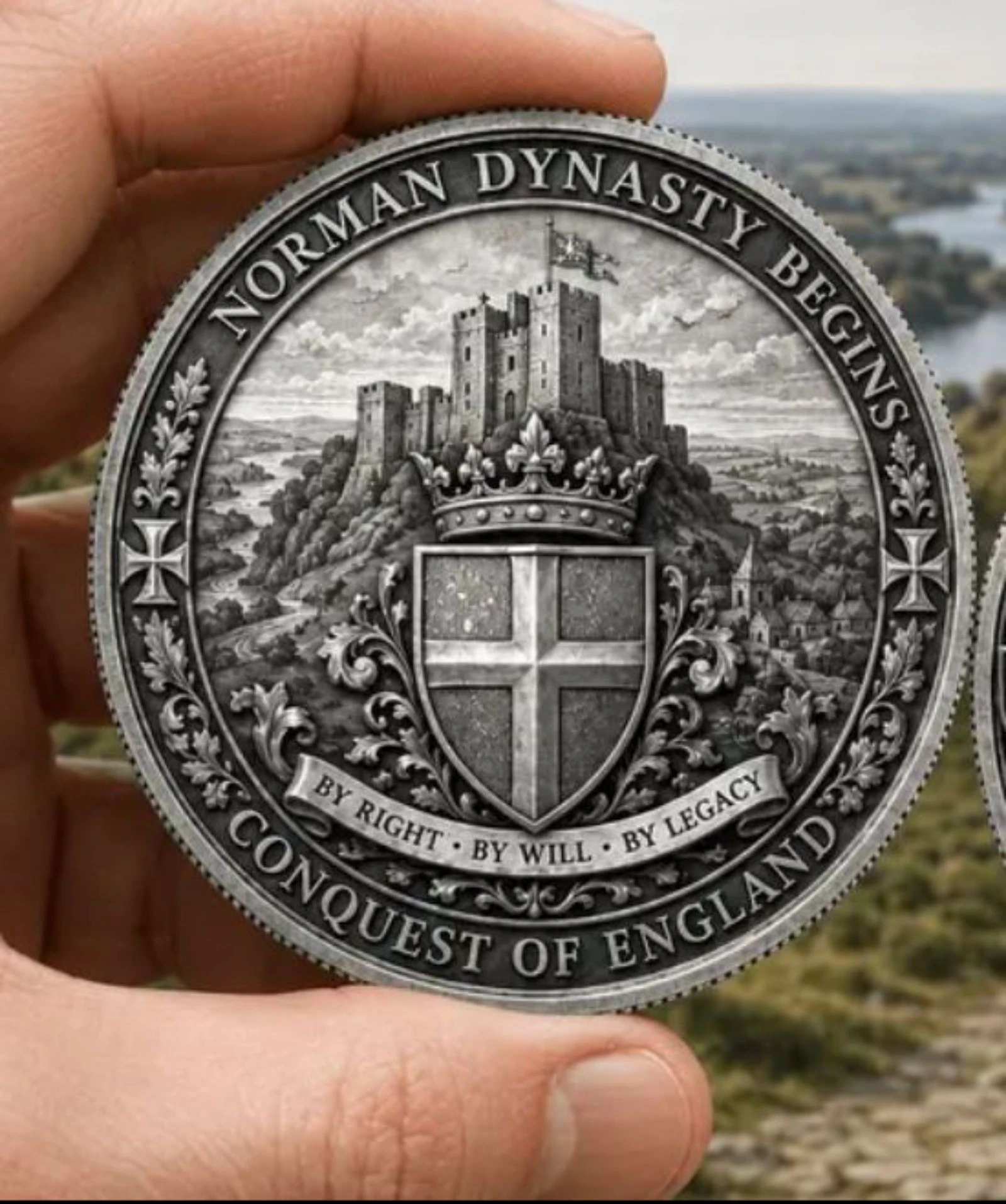 very beautiful medal, diameter 4cm, William the Conqueror, born in Normandy in 1027 – photo 2